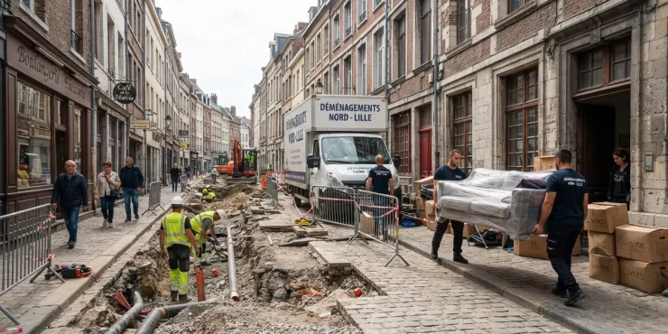demenager pendant travaux voirie centre ville